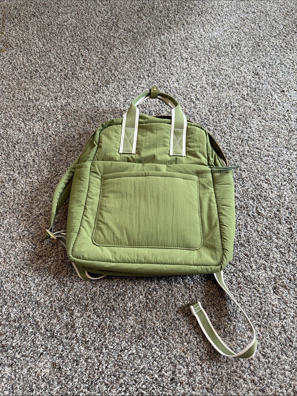Universal Thread Olive Green Quilted Convertible Women’s Backpack Tote